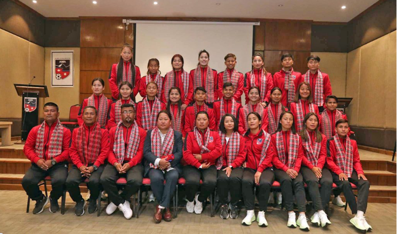 वाफ वुमन्स च्याम्पियनसिप  खेल्न जाने नेपाली राष्ट्रिय महिला टोलीलाई बिदाइ 